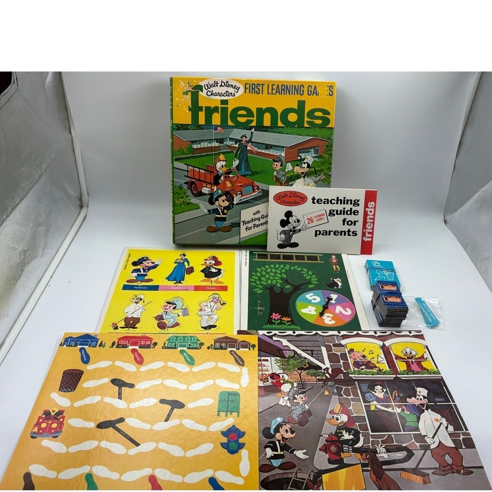 Friends Walt Disney Characters First Learning‎ Games Vintage 1969 Complete